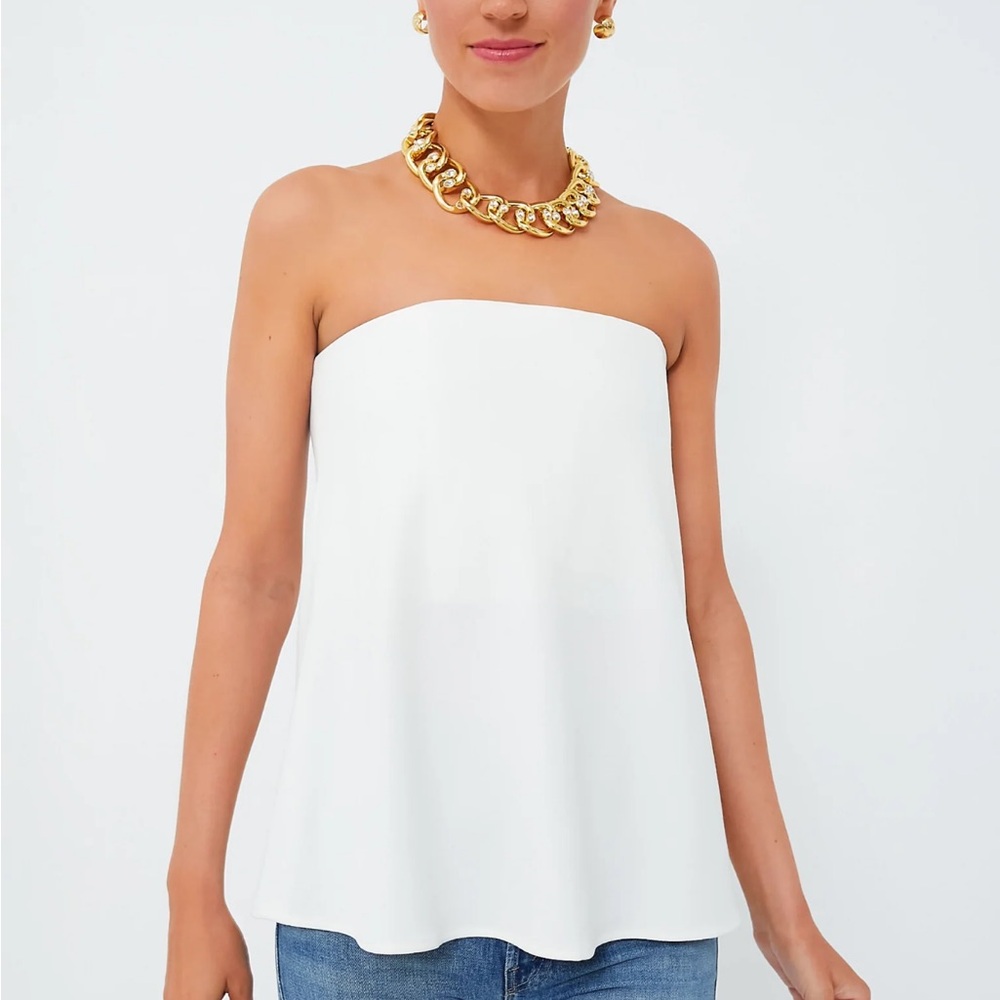 TUCKERNUCK •NWT Strapless Ivory Crepe Marin Top